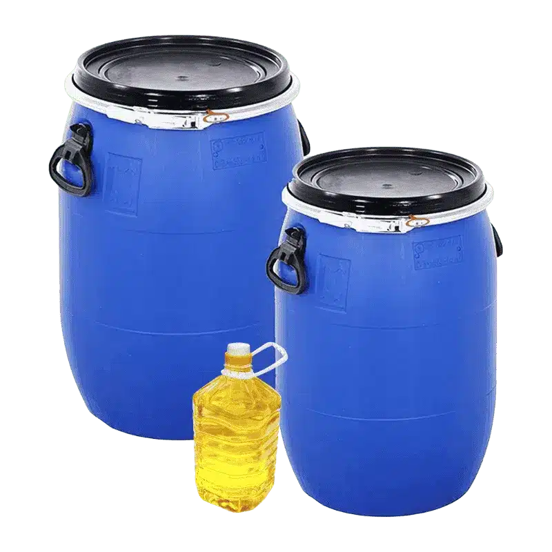 The storage barrels used for used cooking oil collections in Leeds