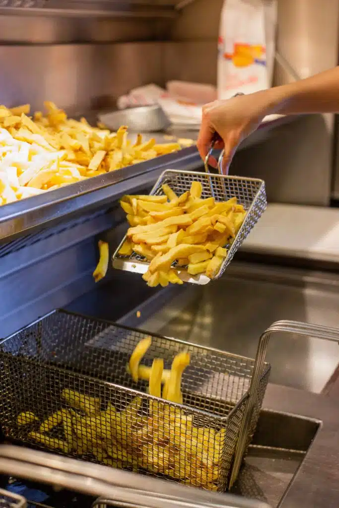 French fries deep fried in oil