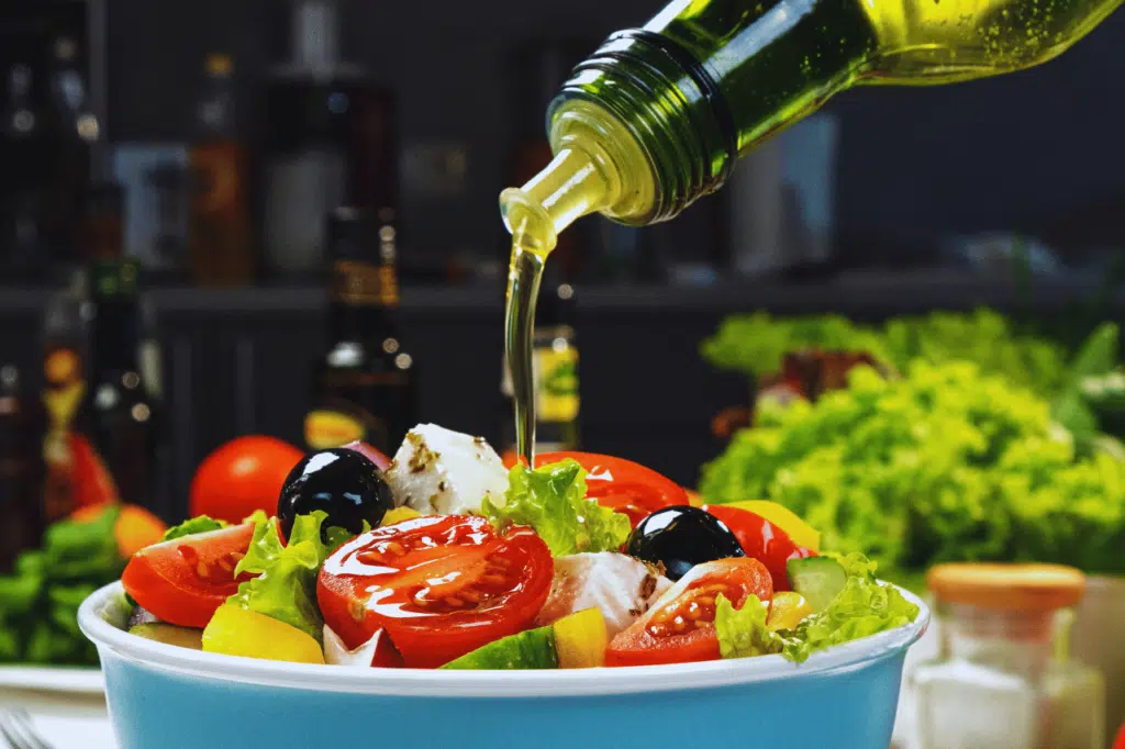 olive oil is great for drizzling on salad