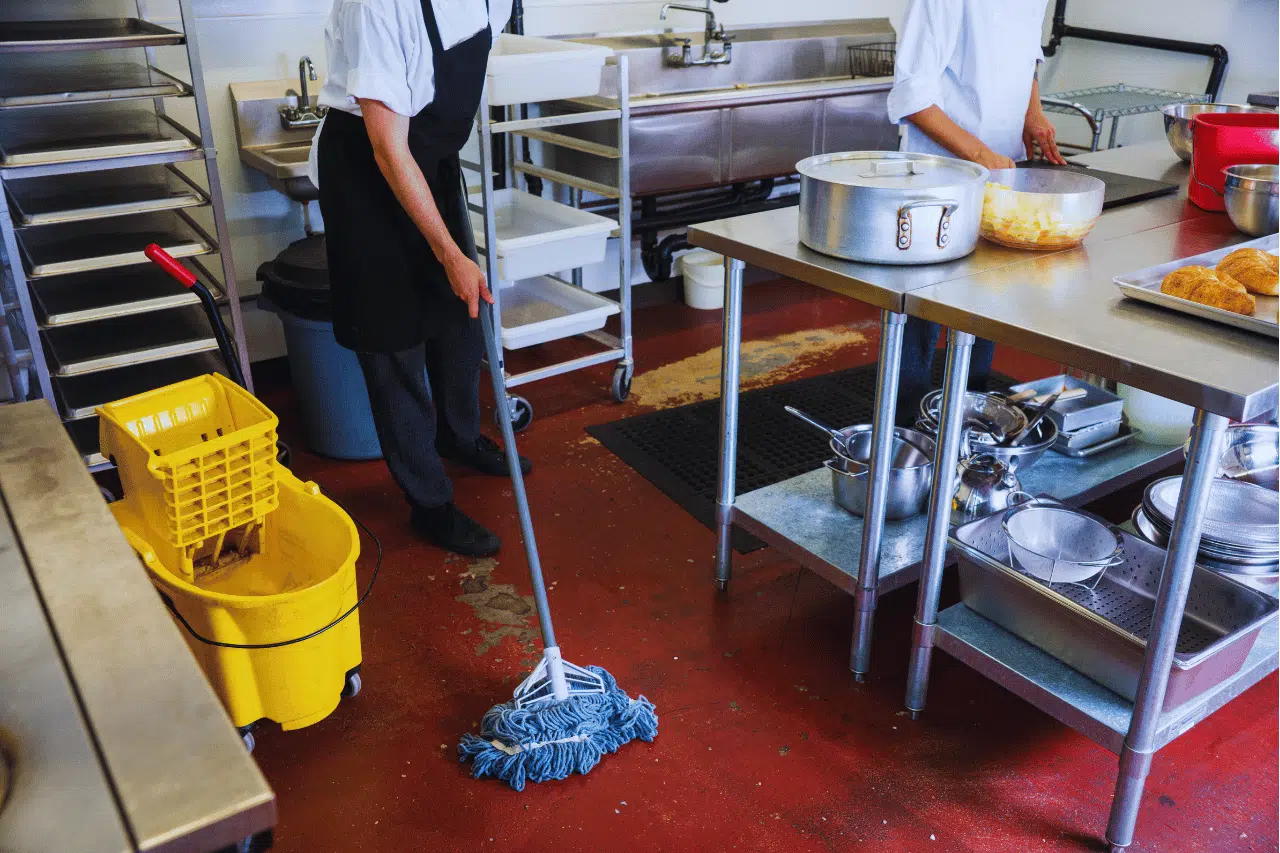 a commercial kitchen preparing for a EHO visit