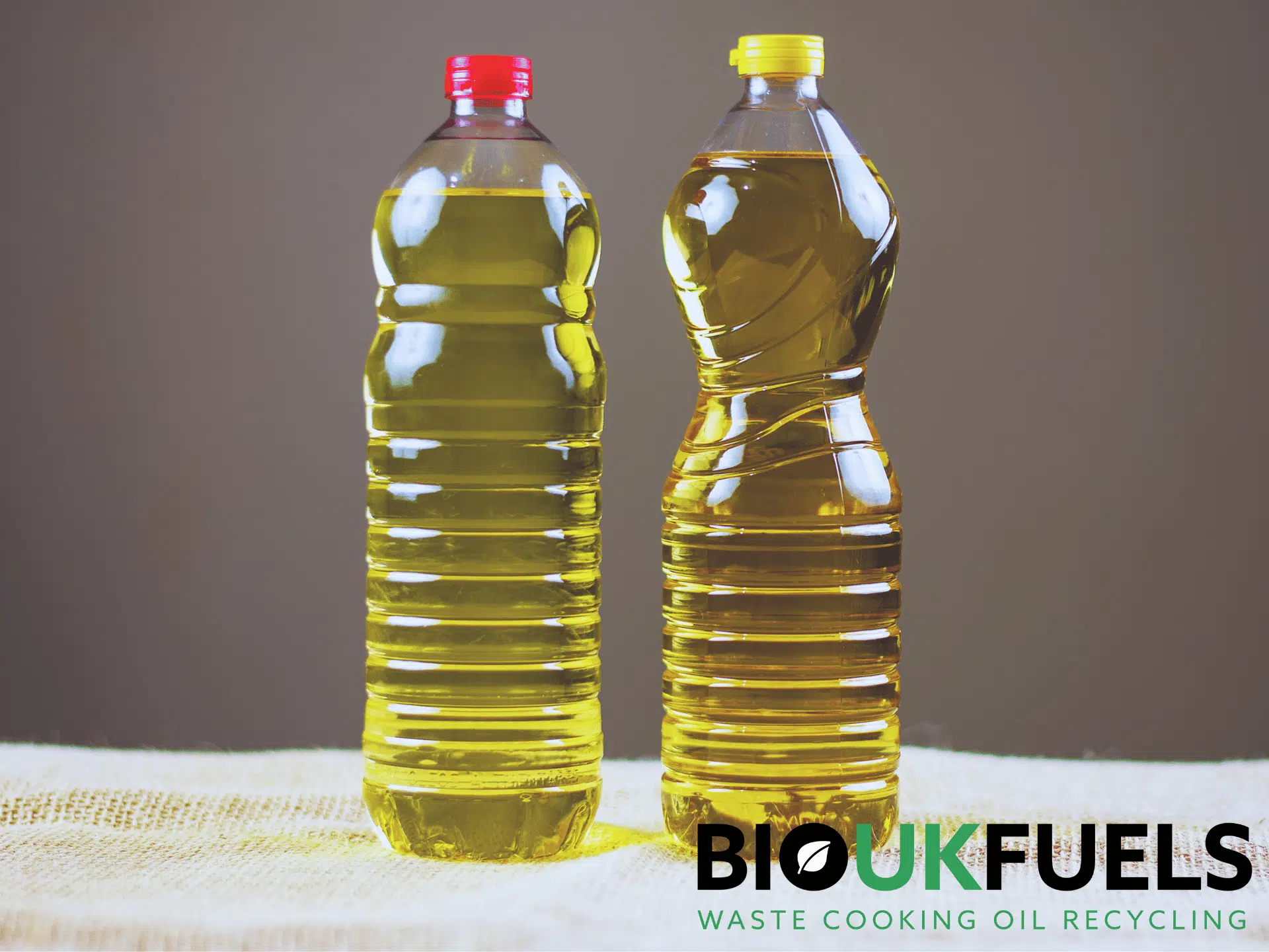 used cooking oil is purchased from businesses and can be stored in bottles