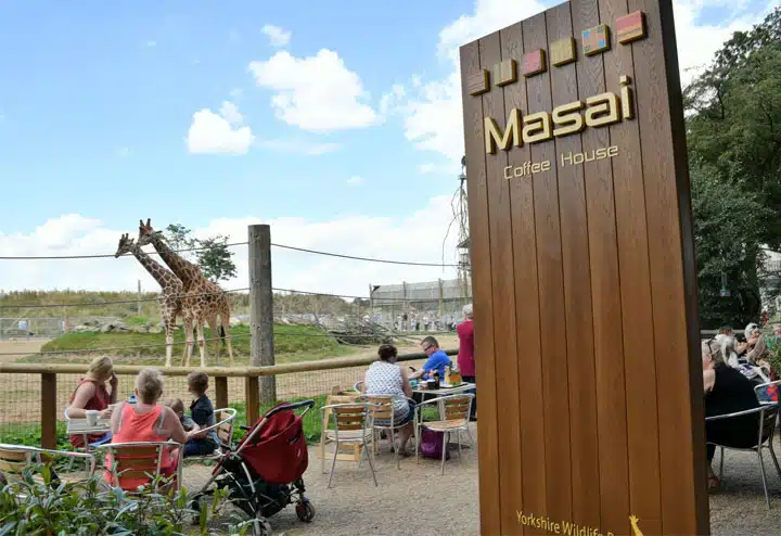 masai coffee house at Yorkshire wildlife park recycle cooking oil with Bio UK Fuels